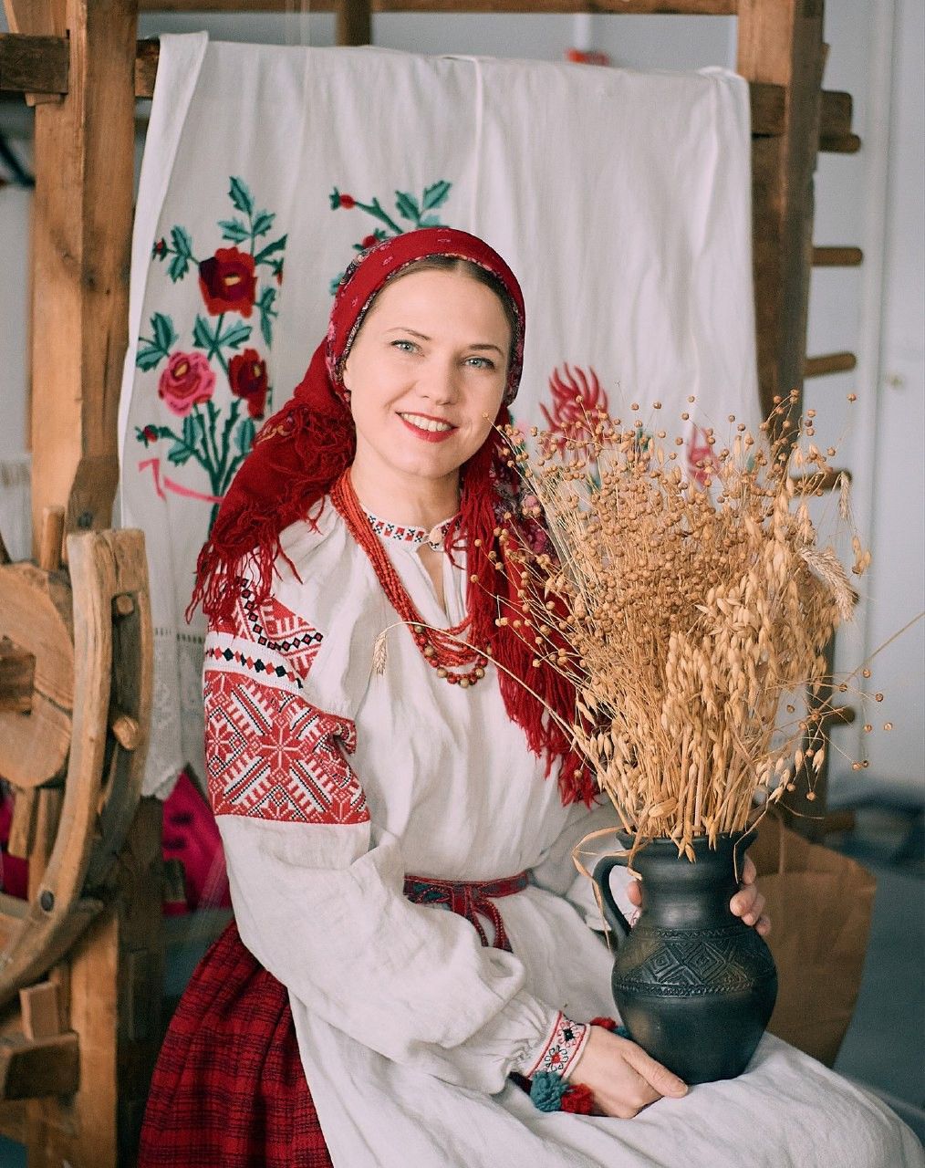Women in Slavic costumes in Zhangjiakou